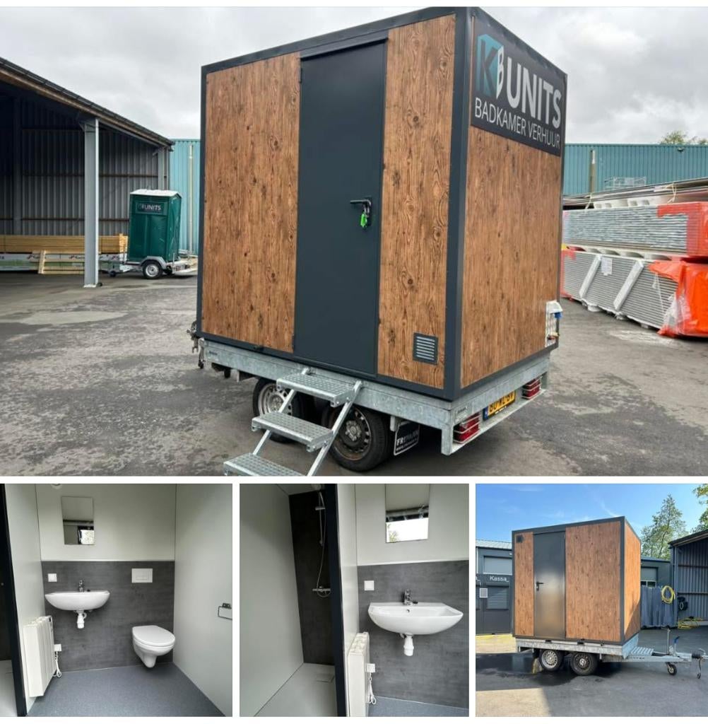 Te huur mobiele badkamers | Sanitair huren | Douche WC, Ophalen, Nieuw, Overige