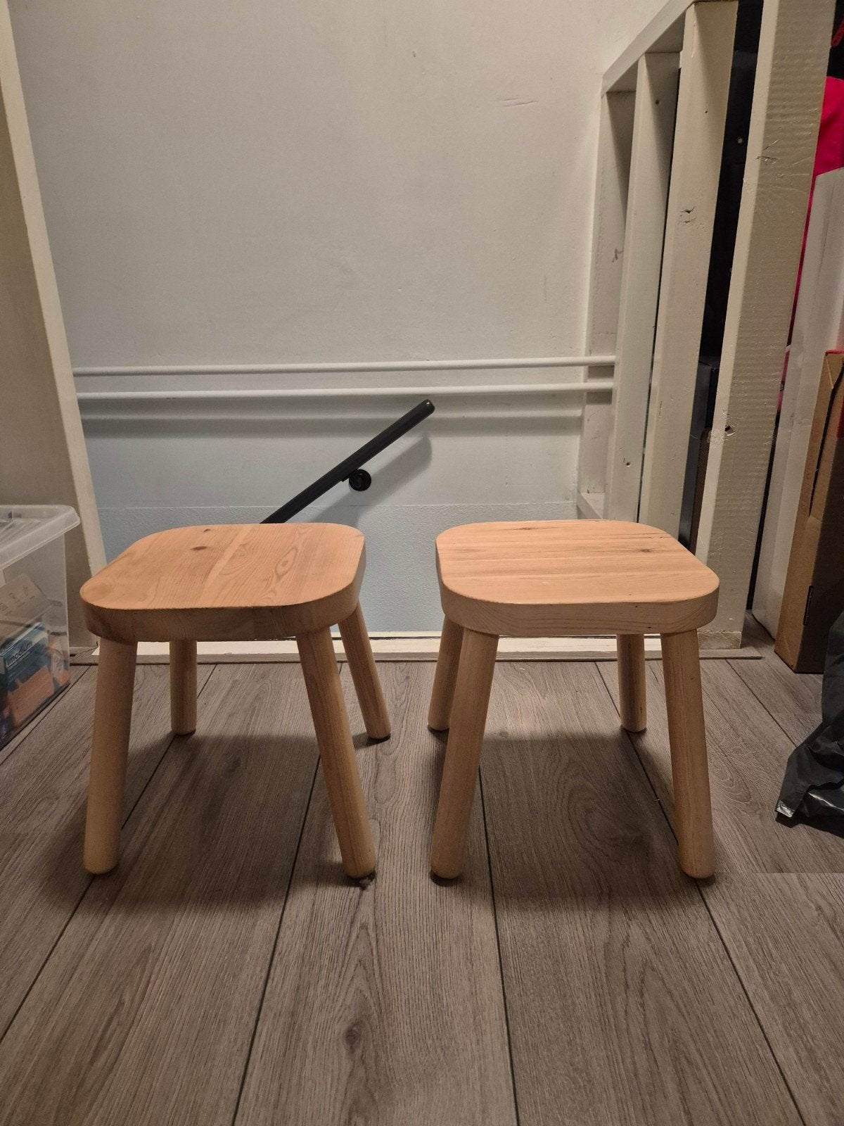 Set van 2 houten kinder krukjes, Ophalen, Gebruikt, Hout