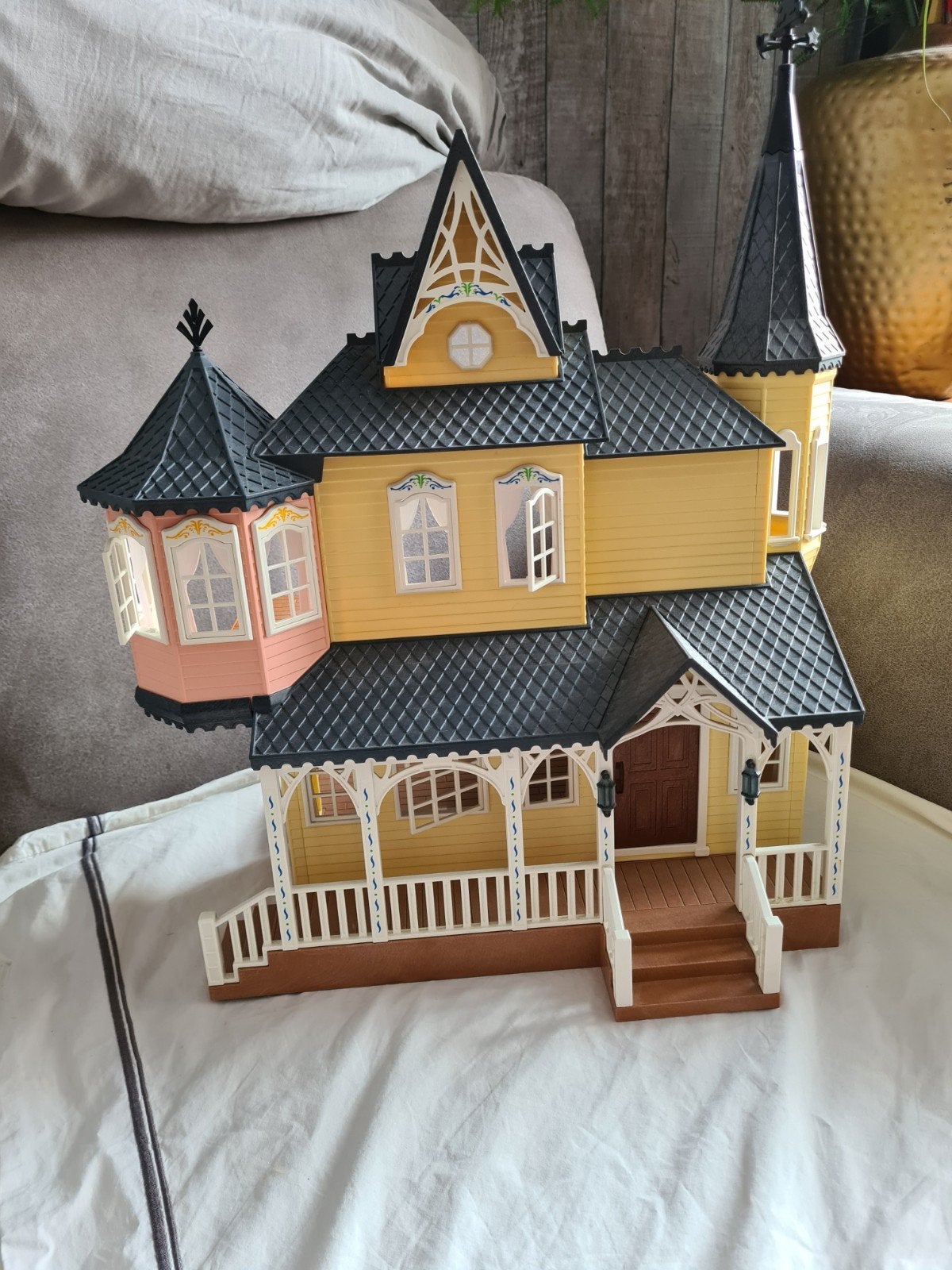 Playmobil Poppenhuis met accessoires en paarden, Ophalen of Verzenden, Gebruikt, Poppenhuis
