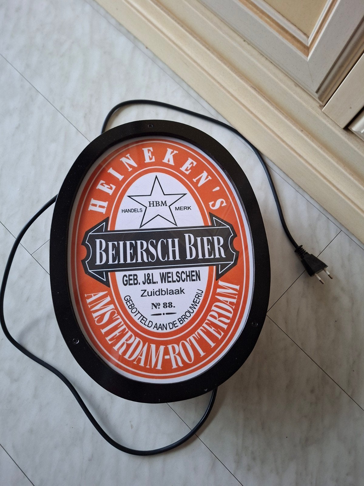 heineken's wand lamp, Ophalen of Verzenden, Zo goed als nieuw, Lichtbak of (neon) lamp