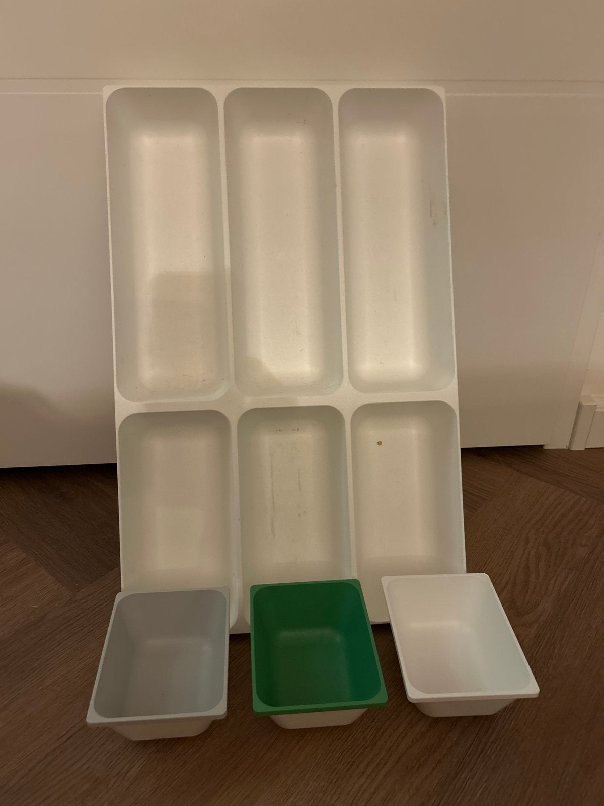 IKEA Bestekbak en Opbergbakjes - Wit/Groen, IKEA, Kunststof, Ophalen of Verzenden, Meerkleurig