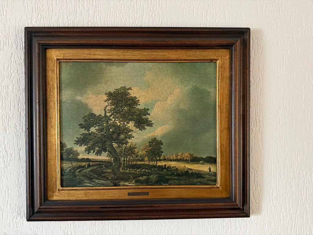 Schilderij met landschap, Ophalen of Verzenden, Klassiek, Ingelijst, Landschap