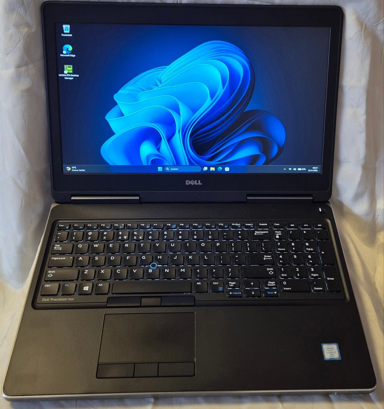 Dell precision 7510 workstation laptop, Ophalen, Gebruikt, Met videokaart, 256GB