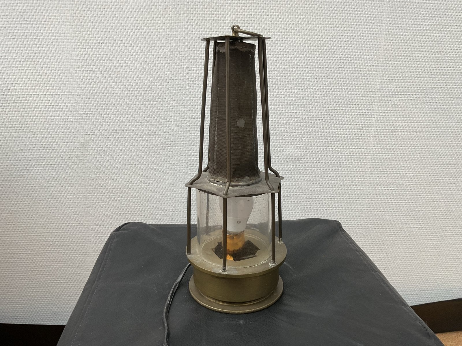 Vintage mijnwerkerslamp - decoratieve lamp, Antiek en Kunst, Ophalen