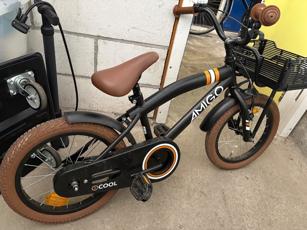 Kinderfiets 14 inch, Fietsen en Brommers, Fietsen | Kinderfietsjes, Ophalen, Terugtraprem, Zijwieltjes, Gebruikt