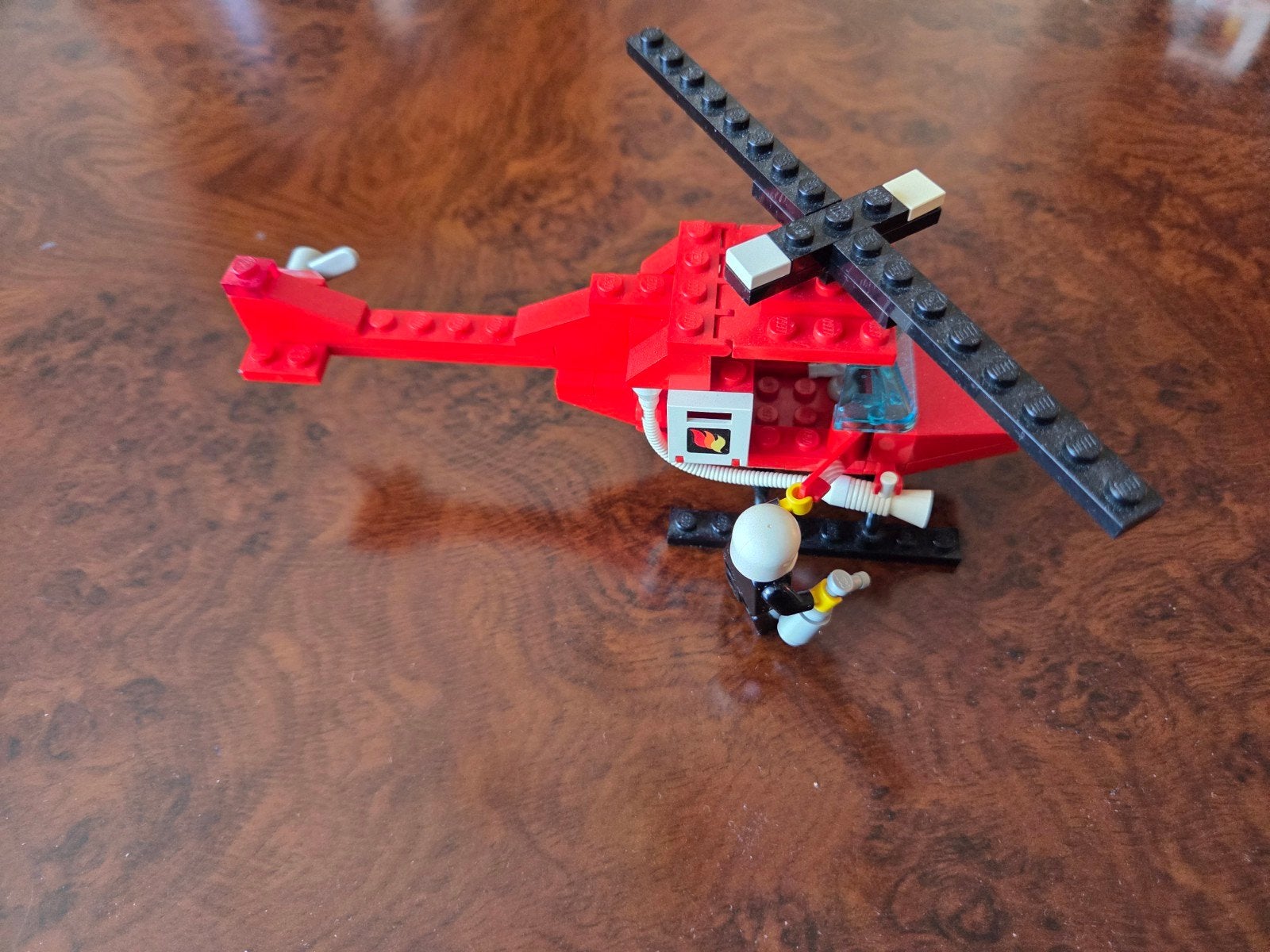 Lego Legoland Helikopter 6657 (1985) met minifiguur en boekj, Compleet, Gebruikt, Lego, Ophalen of Verzenden