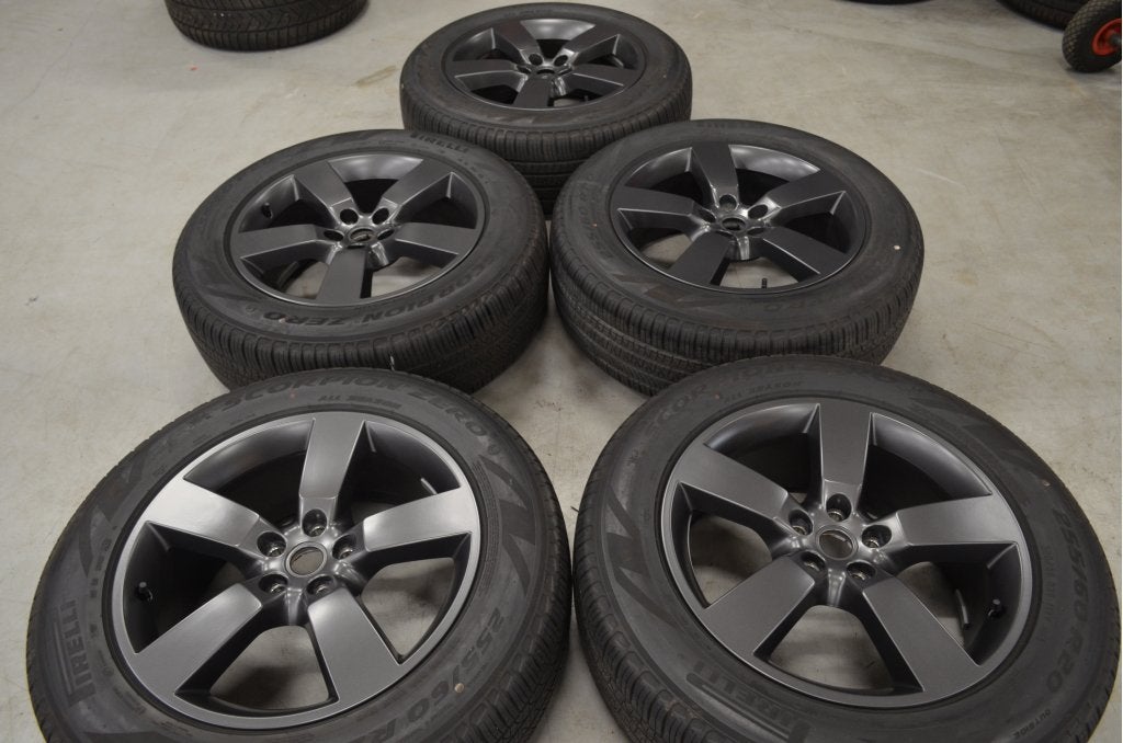 Org. 20" Land Rover Defender Velgen + Zomerbanden + TPMS, Niet ingevuld, Gebruikt, 255 mm, Banden en Velgen