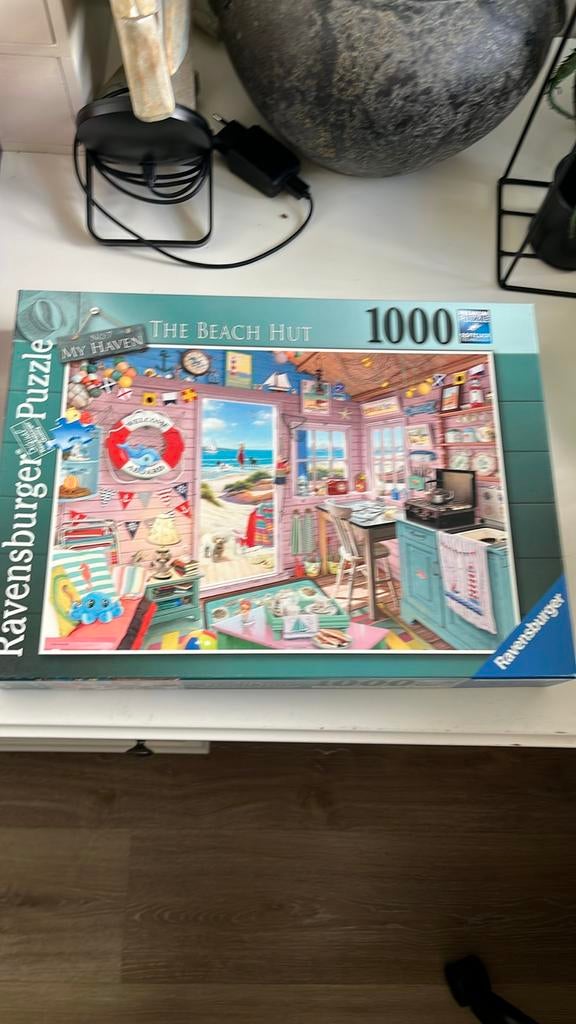 Ravensburger Legpuzzel 1000 stukjes - The Beach Hut, Ophalen of Verzenden, 500 t/m 1500 stukjes, Zo goed als nieuw, Legpuzzel