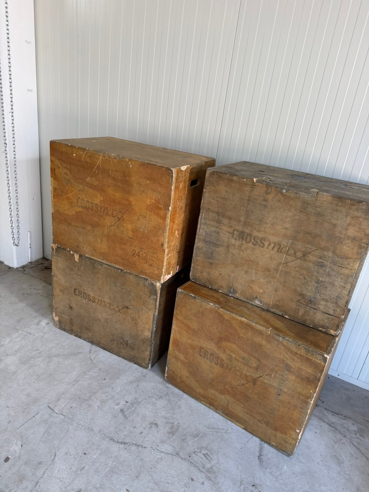 Crossmaxx plyboxen 4 stuks/ set/ gebruikt, Ophalen, Gebruikt, Overige typen, X