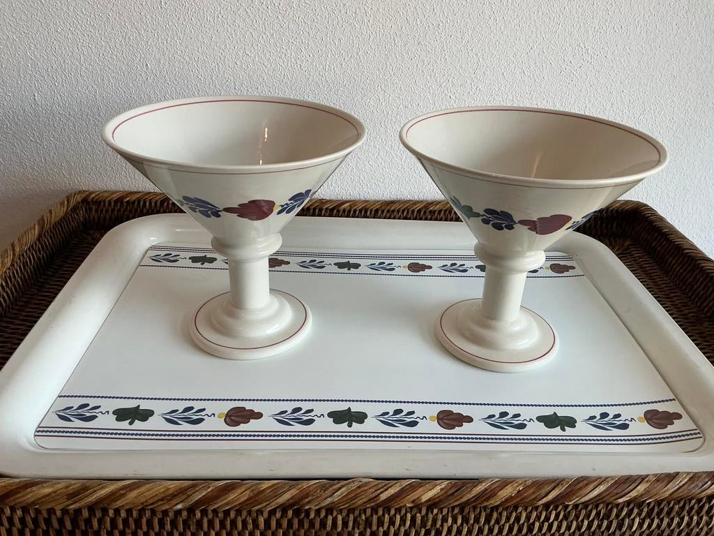 Boerenbont Boch België ( Fruit/ IJscoupe groot), Ophalen of Verzenden, Aardewerk, Boerenbont, Overige typen