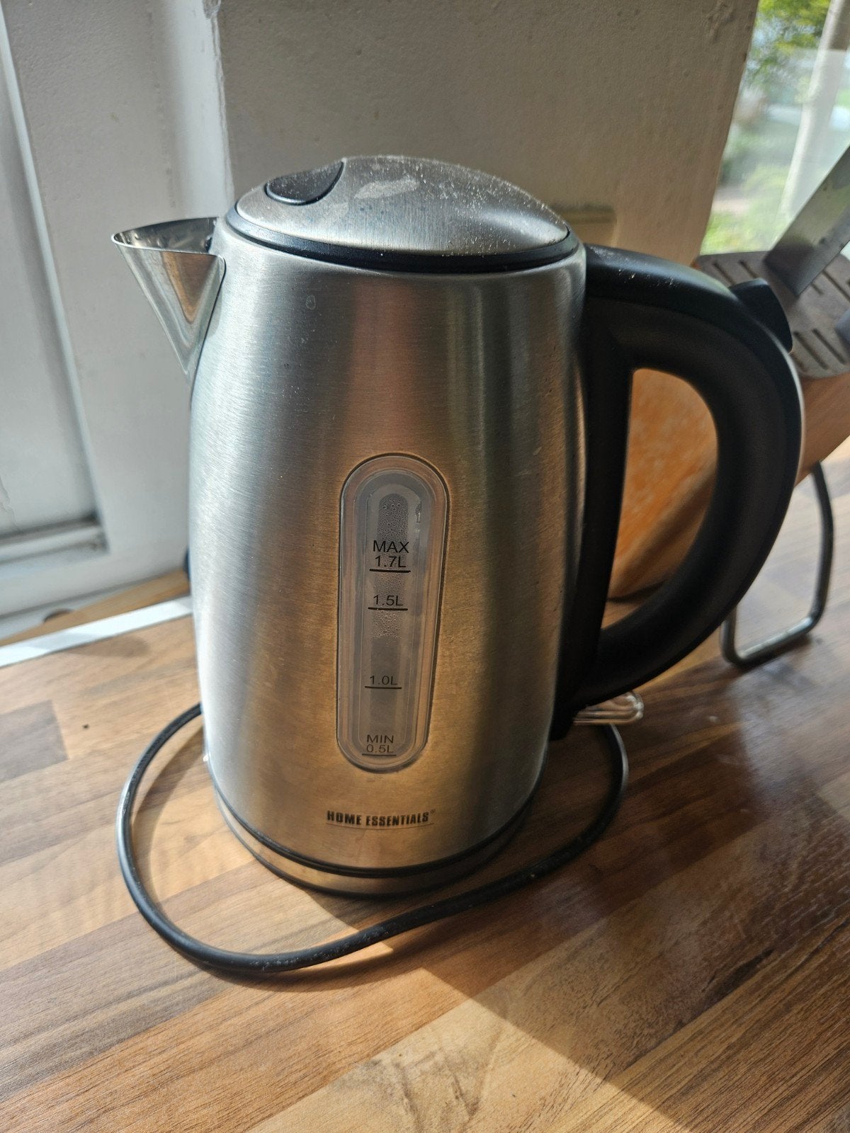 Home Essentials RVS Waterkoker 1.7L, Ophalen of Verzenden, Gebruikt, Rvs