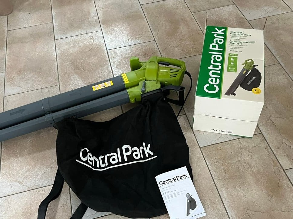 Central Park Elektrische Bladblazer- zuiger en versnipperaar, Ophalen, Handgedragen, Nieuw, Met opvangzak