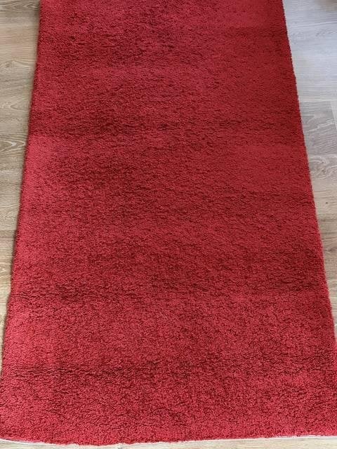 2x vloerkleed rood 80x150cm, Ophalen, Gebruikt, 50 tot 100 cm, Rechthoekig