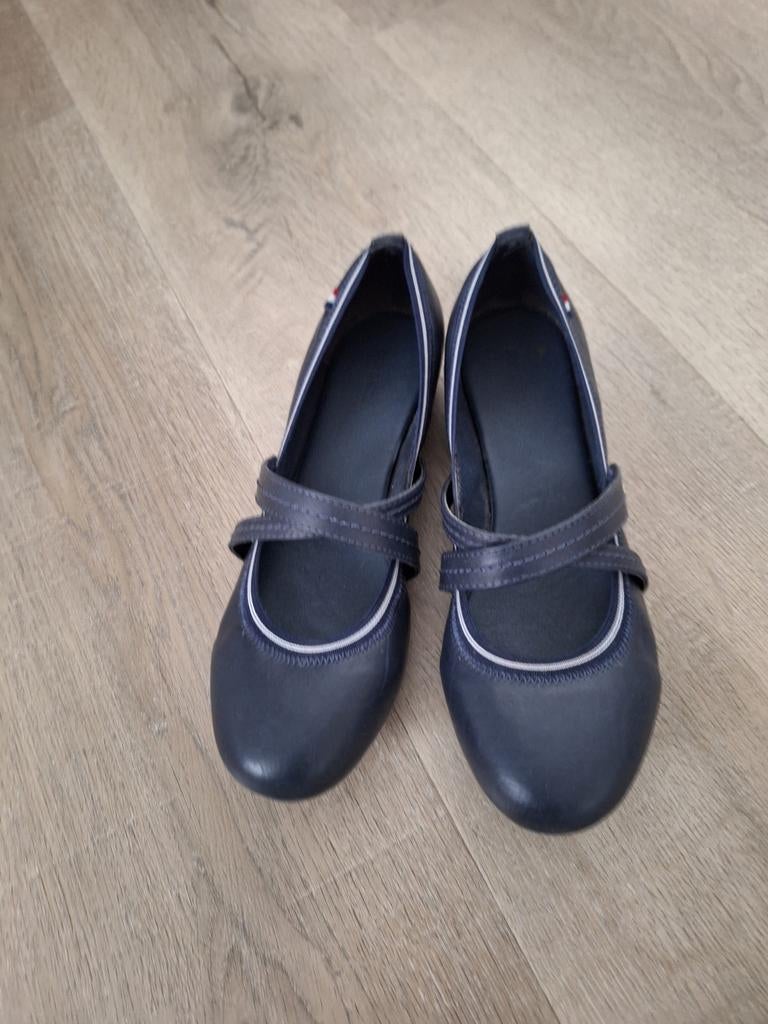 Donkerblauwe Ballerina's Maat 40,5, Ophalen of Verzenden, Gedragen, Blauw, Ballerina's