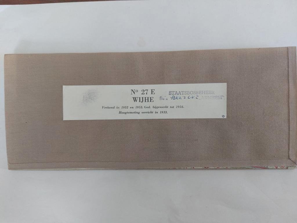 27E Stafkaart op linnen 1957 Wijhe Veessen Hattem Wapenveld, Boeken, Ophalen of Verzenden, 1800 tot 2000, Nederland, Departement van Defensie