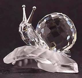 Swarovski slak op blad, Verzamelen, Swarovski, Ophalen of Verzenden, Nieuw, Figuurtje