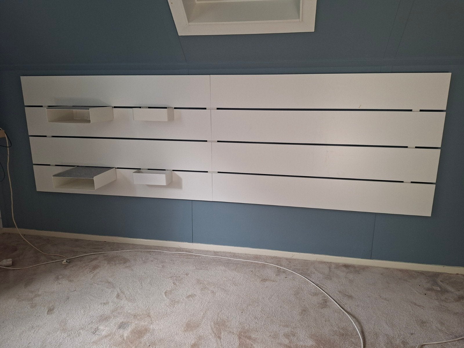 IKEA NORDLI - hoofdbord met opbergbakken, Huis en Inrichting, Ophalen, Gebruikt