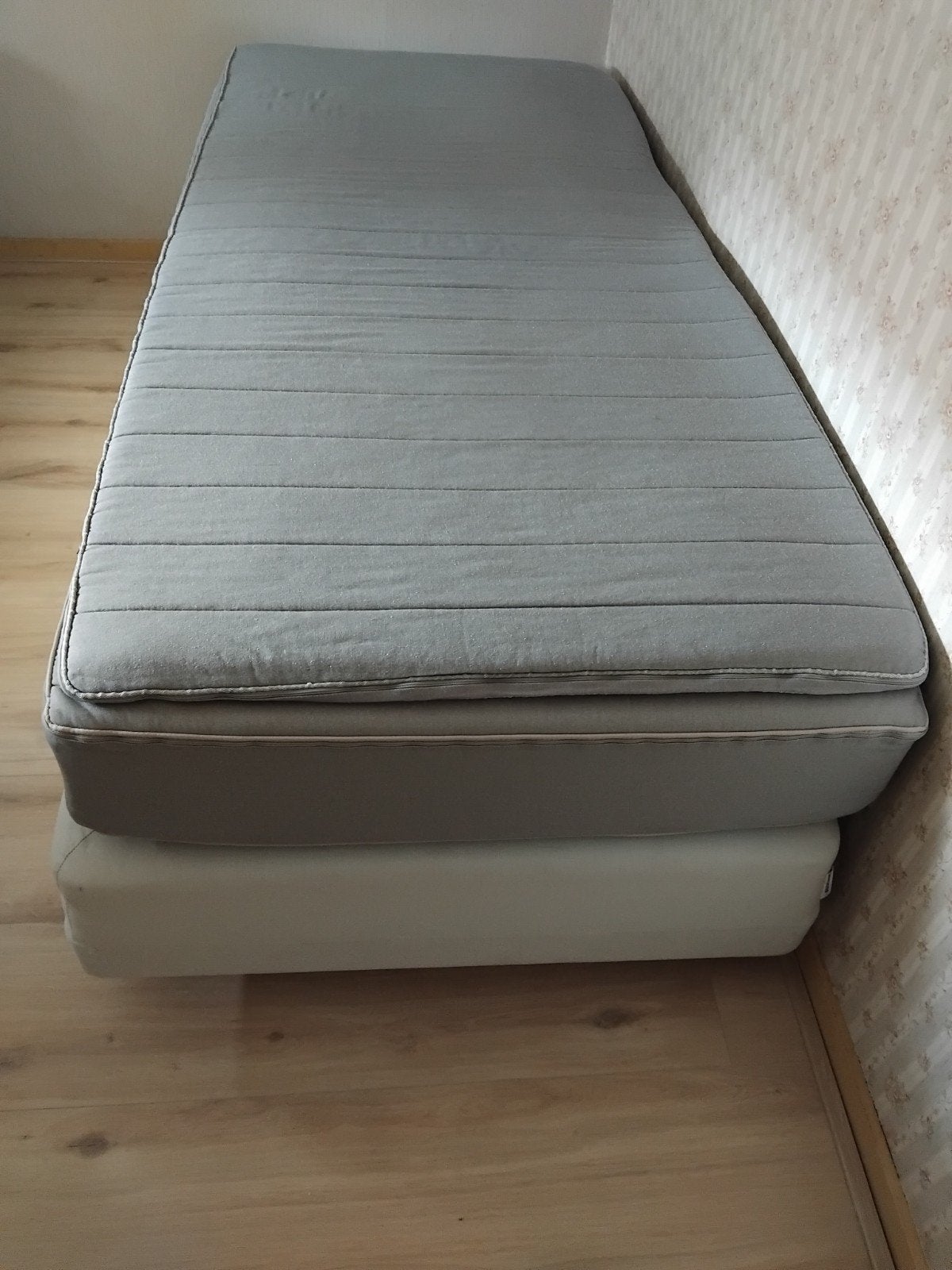 Ikea Sultan 1 persoons boxspring met matras en topper, Ophalen, Gebruikt, 90 cm, Eenpersoons