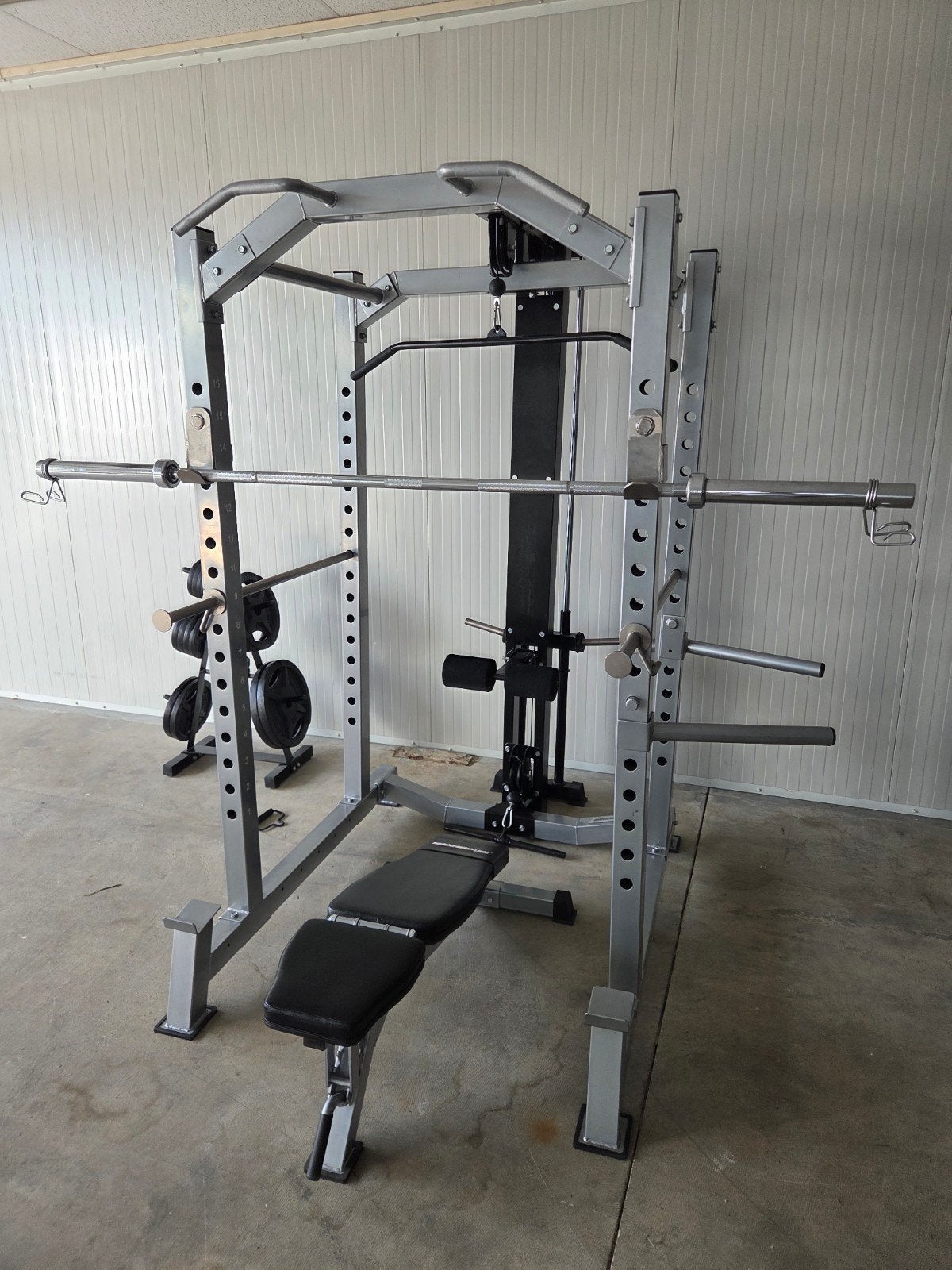 barbarian fitness home gym halterbank gewichten rack pully, Ophalen, Zo goed als nieuw, Fitnessbank