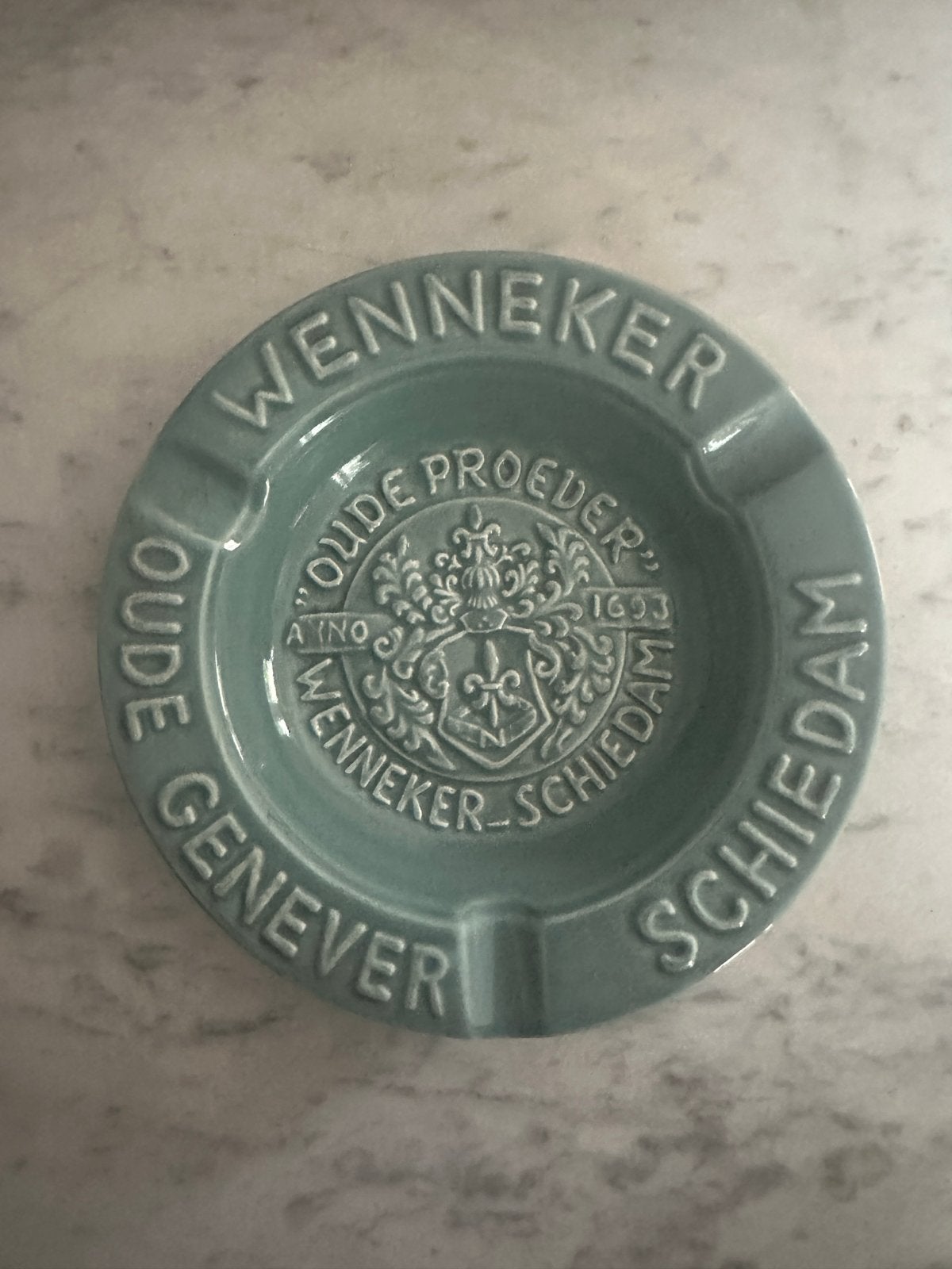 Vintage Wenneker Oude Genever Schiedam asbak, Antiek en Kunst, Ophalen of Verzenden