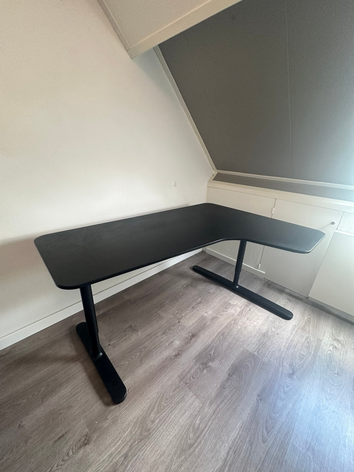 Hoekbureau zwart, Huis en Inrichting, Bureaus, Ophalen, Zwart, Gebruikt, Hoekbureau