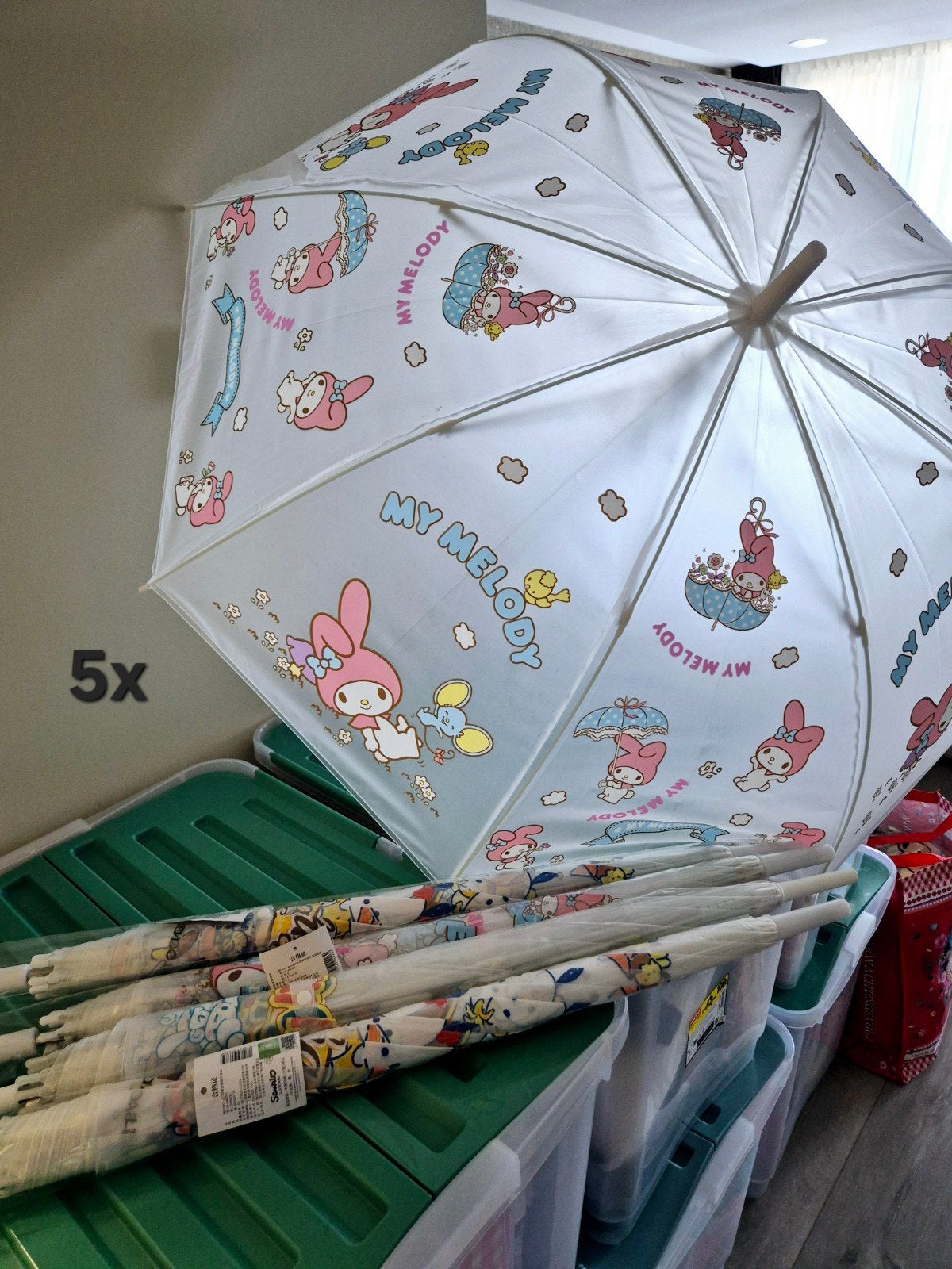 Sanrio paraplu Kitty, My Melody, Pochacco,  Cinnamoroll, Sieraden, Tassen en Uiterlijk, Ophalen of Verzenden, Nieuw, Overige kleuren