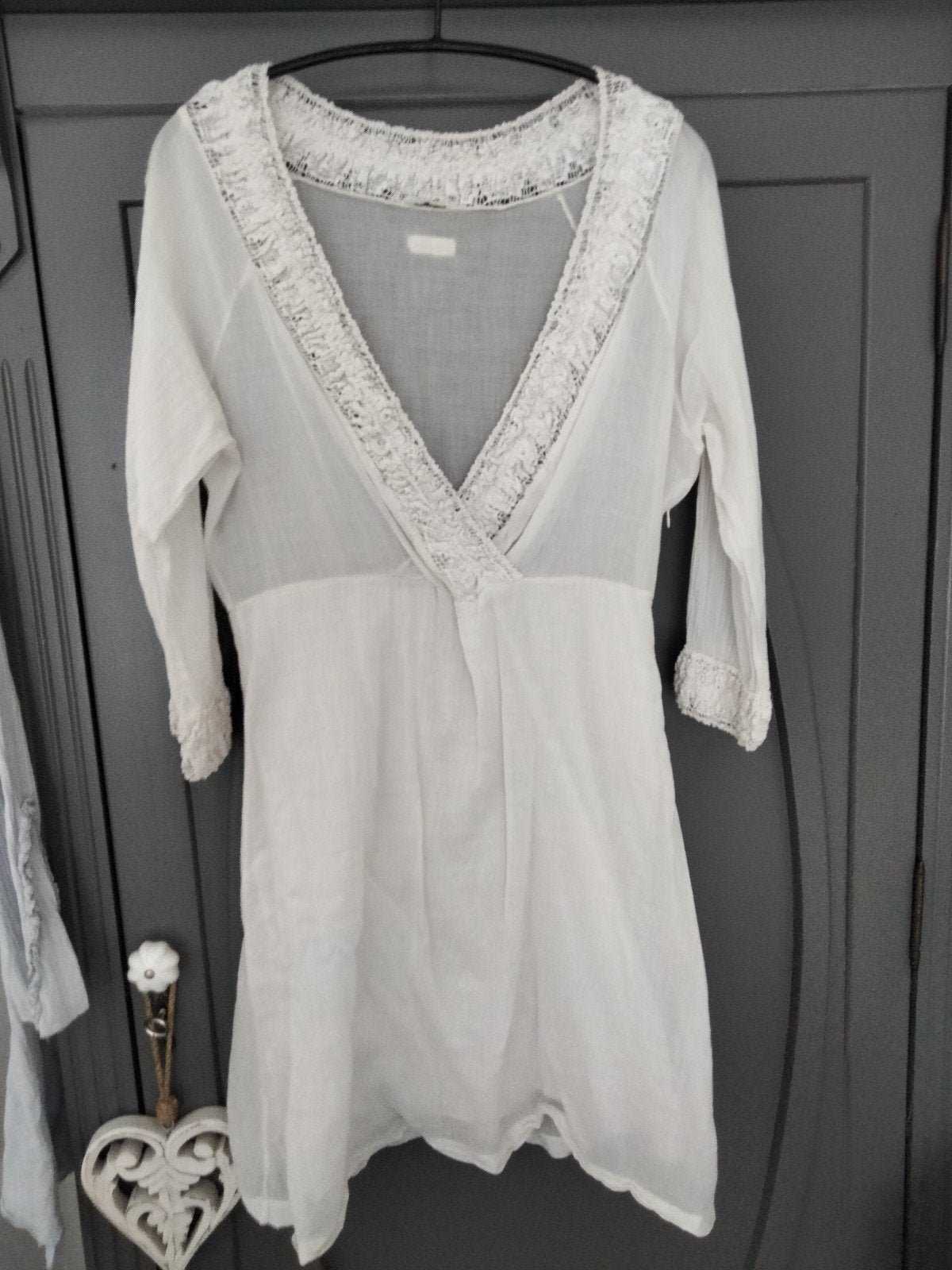 jurkje/ tuniek Braez mt. m ecru, Maat 38/40 (M), Verzenden, Beige, Zo goed als nieuw