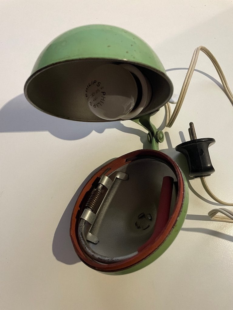 Vintage (Metek) Folding Portable Desk Lamp, Huis en Inrichting, Bureaulamp, Gebruikt, Overige merken, Metaal