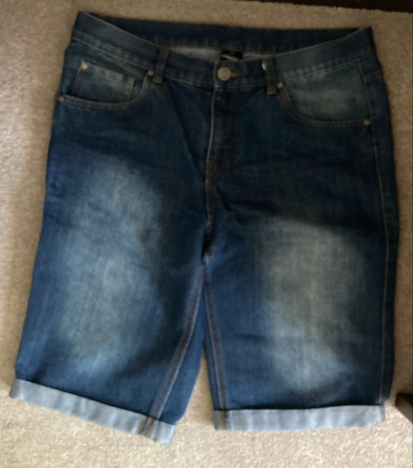 Chapter Young korte spijkerbroek maat 176 (15+ jaar), Kleding | Heren, Ophalen of Verzenden, Zo goed als nieuw, Blauw, Overige jeansmaten