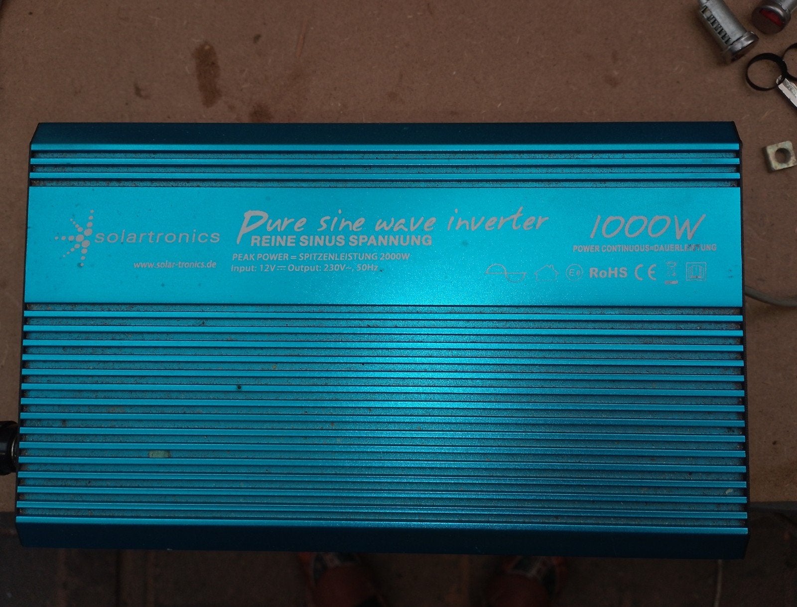 Omvormer pure sine wave 1000 Watt, solartronics, Ophalen of Verzenden
