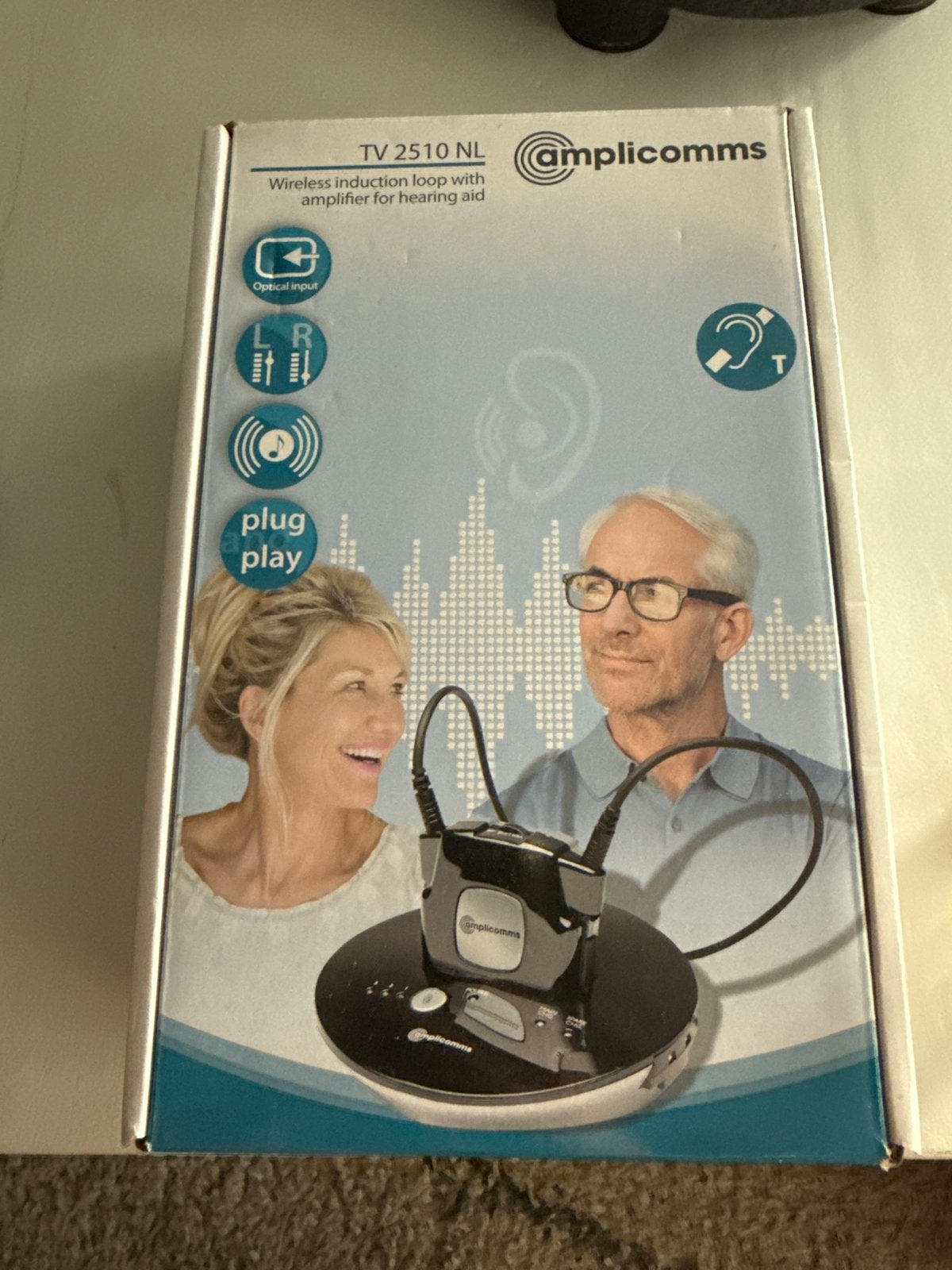 Amplicomms TV 2510 NL Draadloze Inductielus Nieuw in Doos, Ophalen, Nieuw
