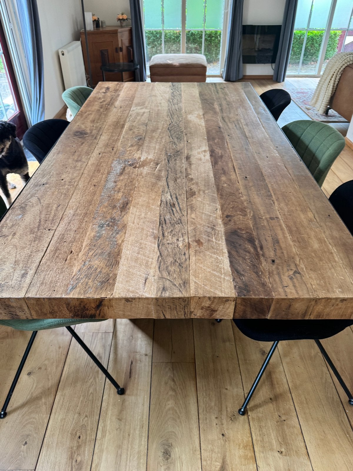 Moderne eettafel met 6 stoelen, Huis en Inrichting, Ophalen, 4 tot 6 stoelen