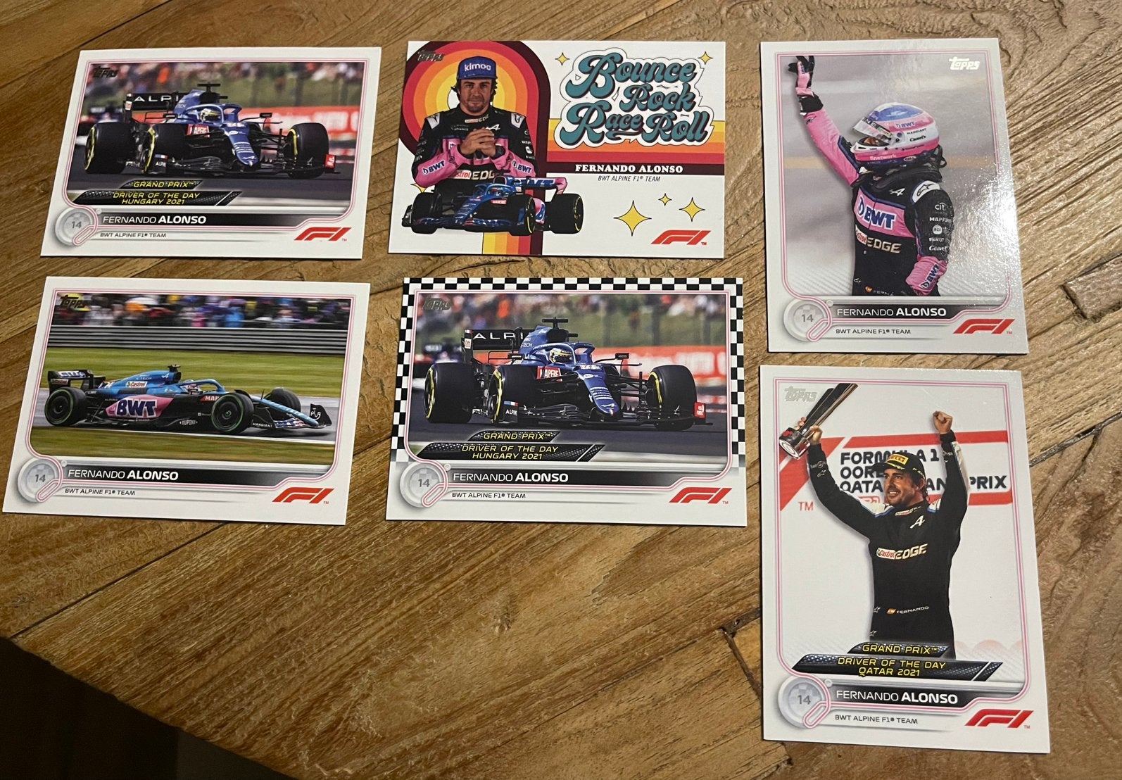 6x Fernando Alonso Topps Formule 1 Winnaar, Ophalen of Verzenden, Zo goed als nieuw, Plaatje