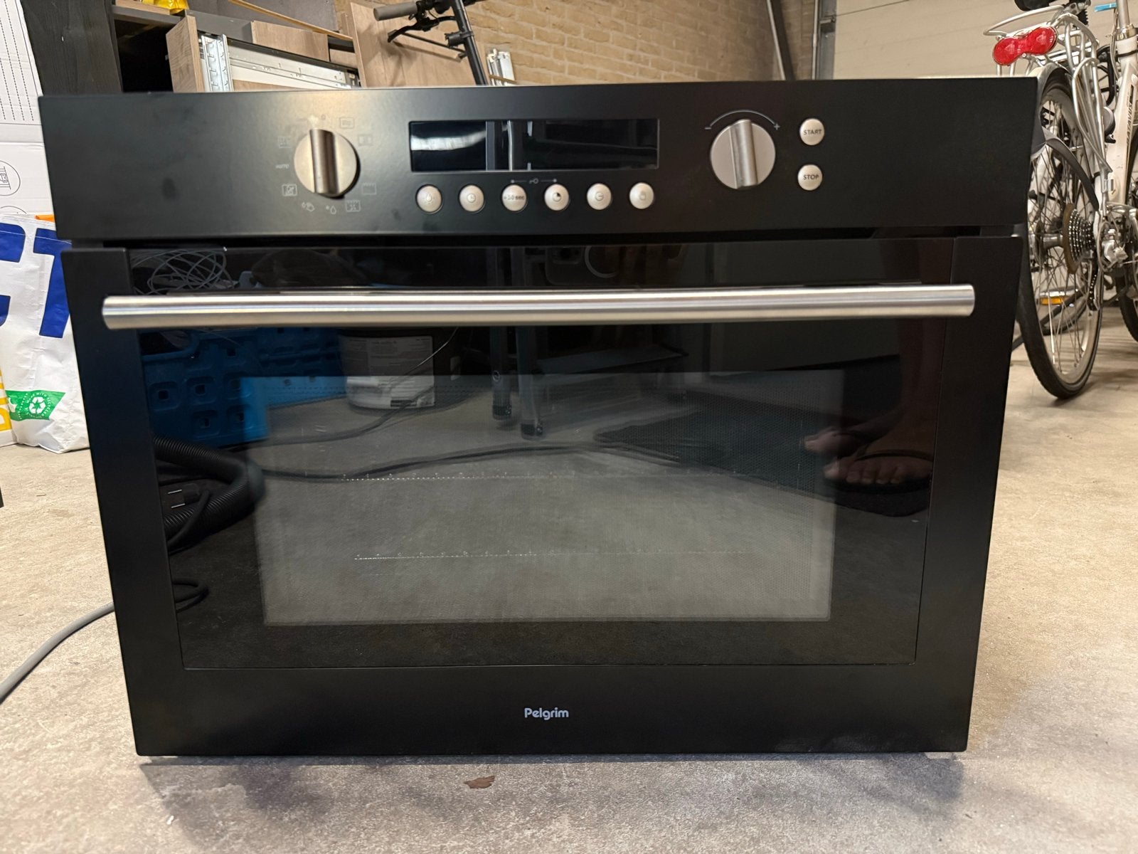 Pelgrim MAC696MAT Combi-oven - Zwart, Inbouw, Witgoed en Apparatuur, Ovens, Zo goed als nieuw, Inbouw, Combi-oven, Pelgrim, 55 tot 60 cm