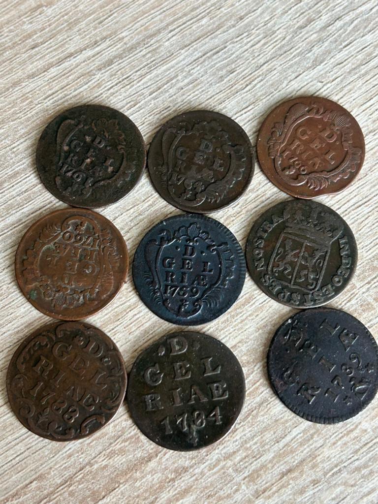 Mooi lot Gelria duiten, Postzegels en Munten, Verzenden, Nederland, Munten