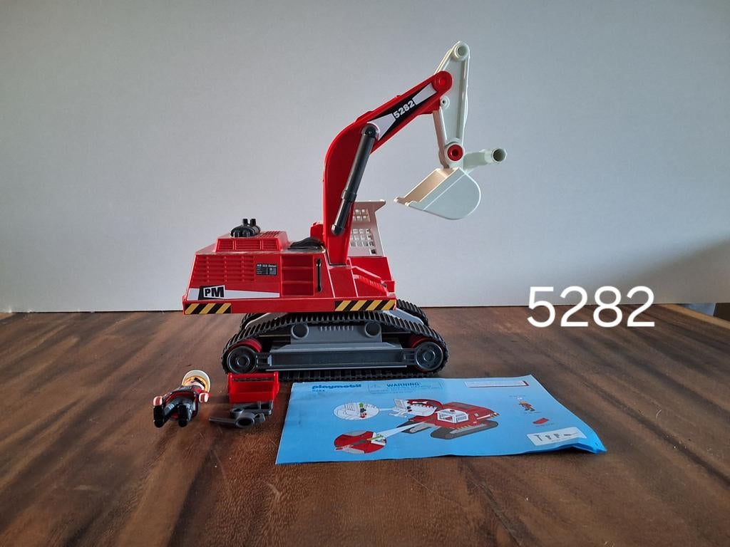 Playmobil Graafmachine 5282 met figuur en handleiding, Ophalen of Verzenden, Gebruikt