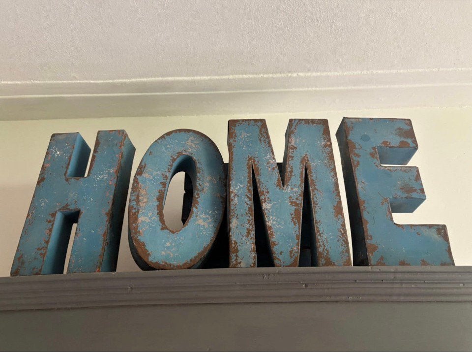 Letters metaal, Ophalen, Blauw, Nieuw, Metaal