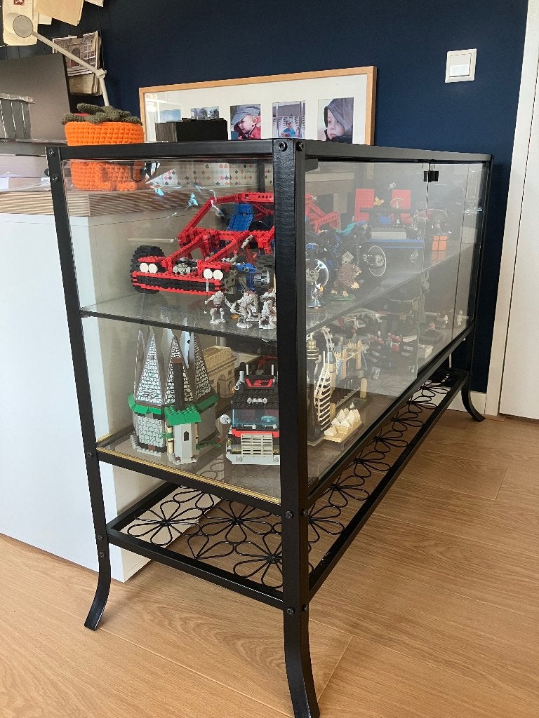 Prachtige Industriële Vitrinekast - zwart metaal & glas, Ophalen, 100 tot 150 cm, Minder dan 100 cm, Metaal