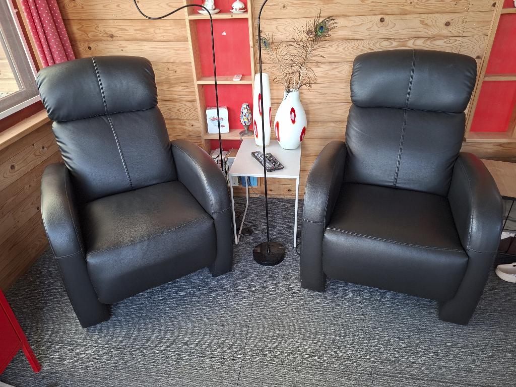 2x relaxstoel, Huis en Inrichting, Ophalen, Gebruikt, 50 tot 75 cm