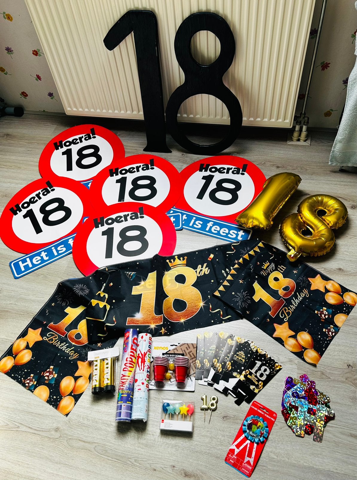 Versiering 18 jaar, Ophalen, Nieuw, Feestartikel, Verjaardag