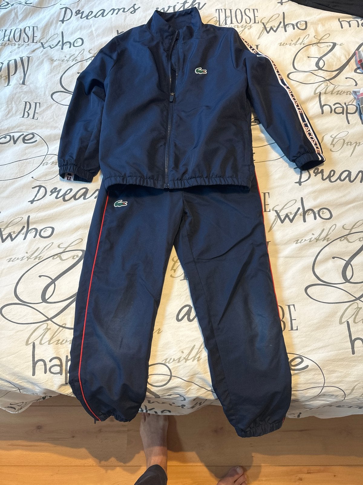 Lacoste Sport Trainingspak Maat 128 (8 jaar), Ophalen of Verzenden, Gebruikt, Jongen, Setje