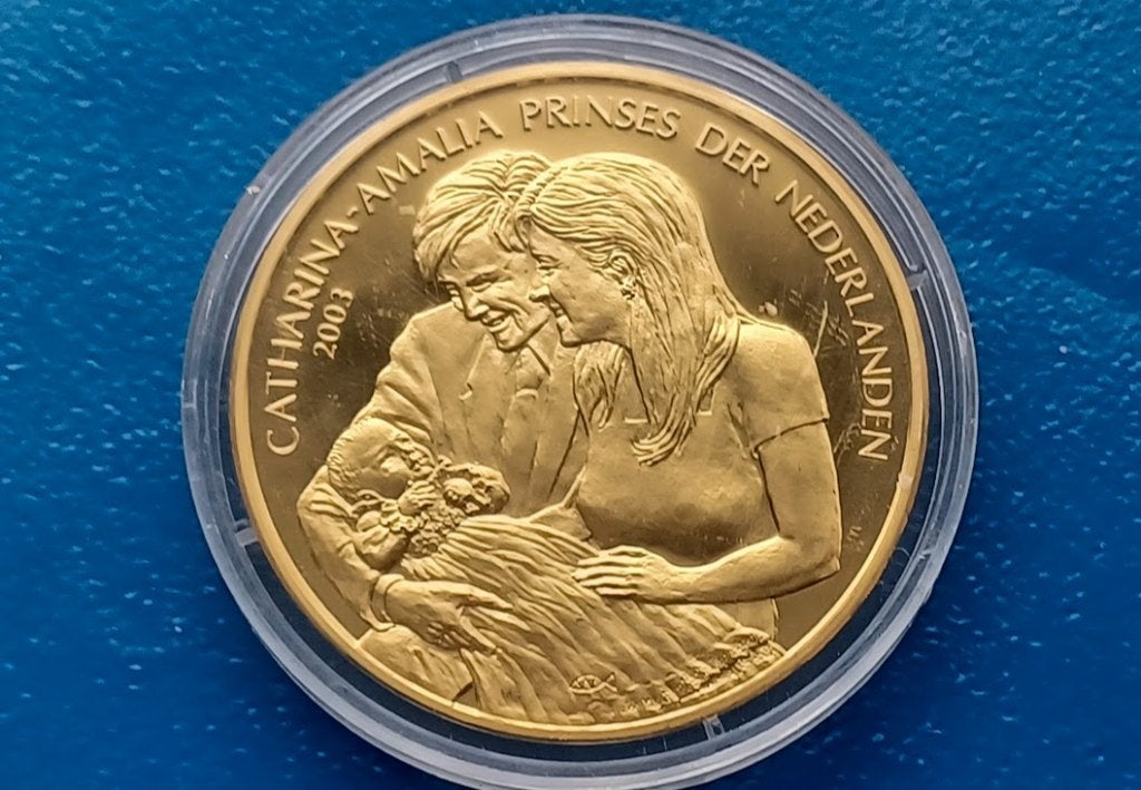 Penning Geboorte van prinses Catharina-Amalia - 2003, Verzenden, Brons, Nederland