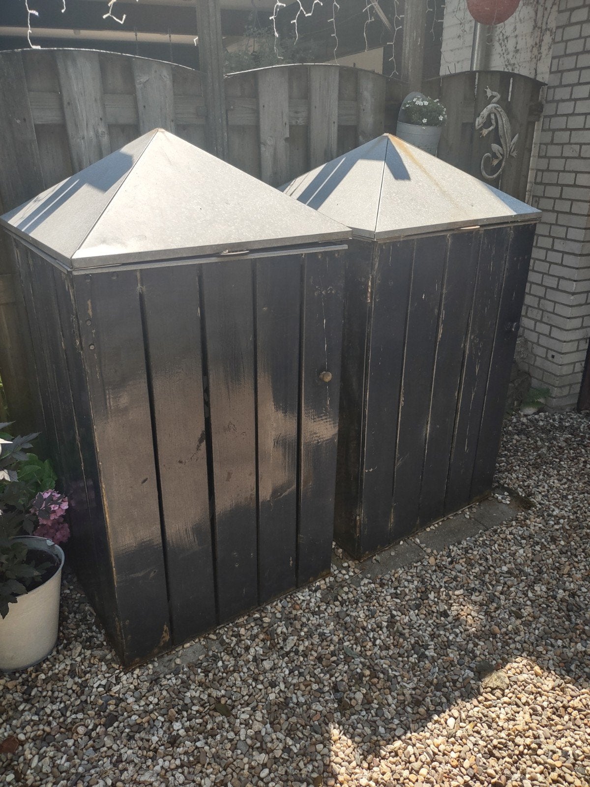 Container kasten ( Lees de tekst aub  ), Tuin en Terras, Ophalen, Gebruikt, Hout, Overige typen