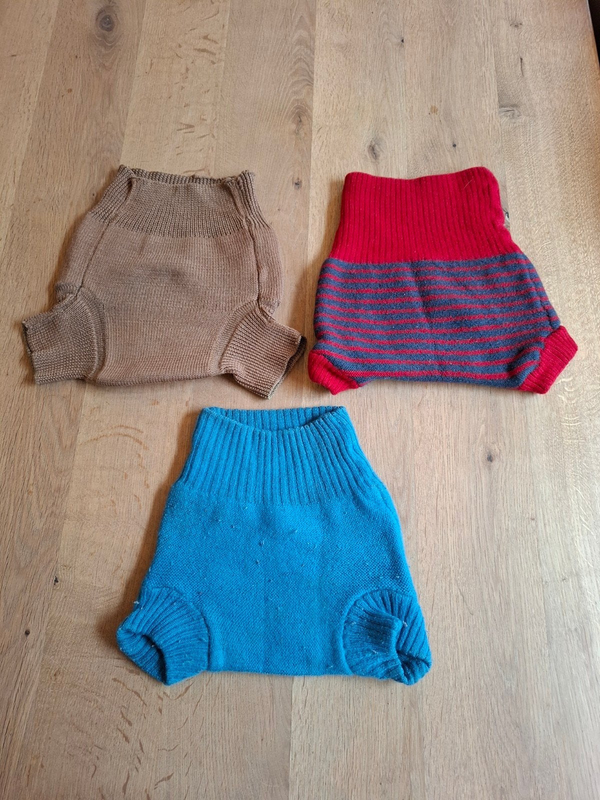 3 wollen overbroekjes voor wasbare luiers - diverse maten, Ophalen of Verzenden, Gebruikt, Disana, Ecoposh, Popolini, Jongen of Meisje