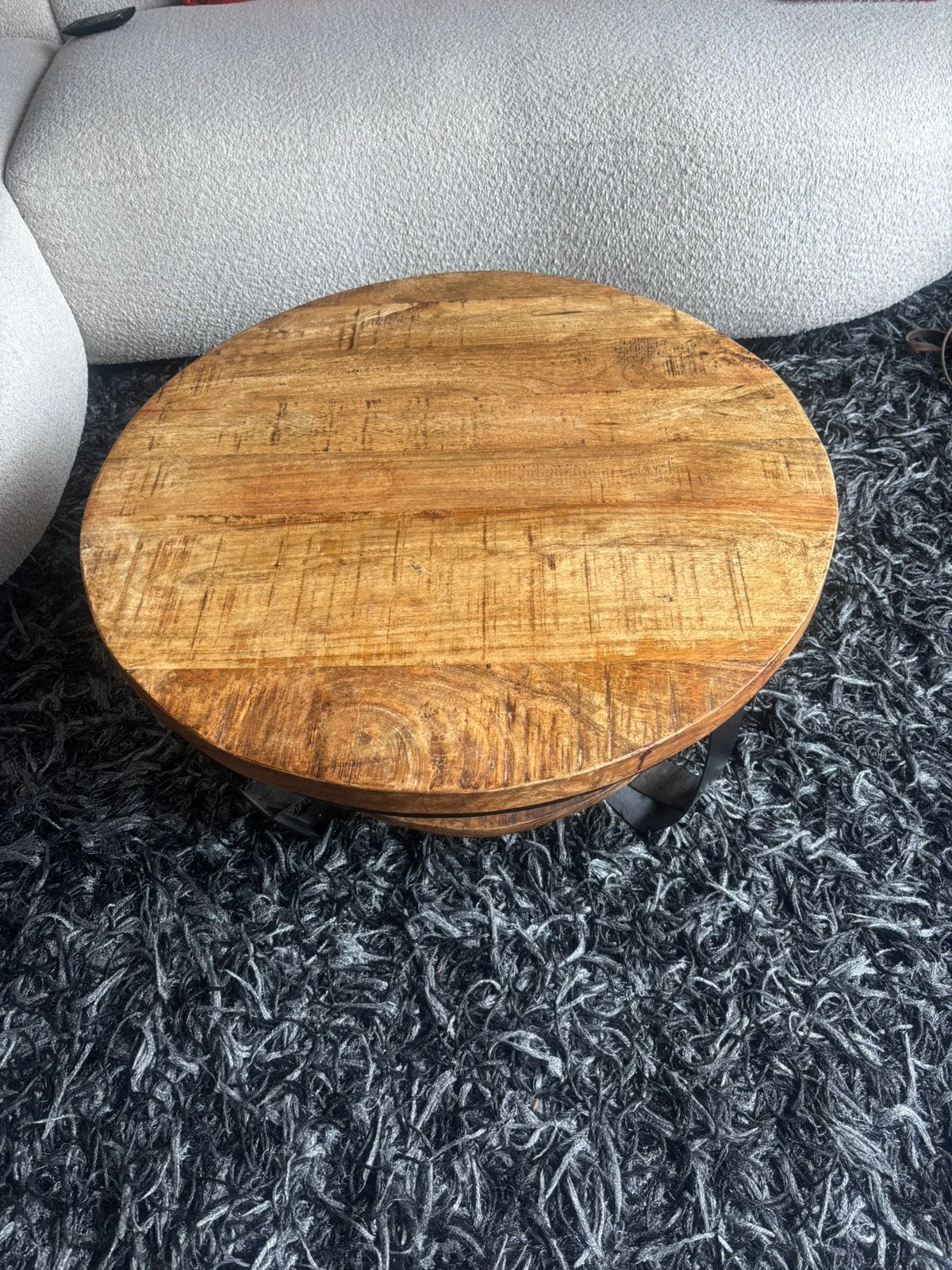 Mango salontafel, Ophalen, Zo goed als nieuw, Rond, 50 tot 100 cm