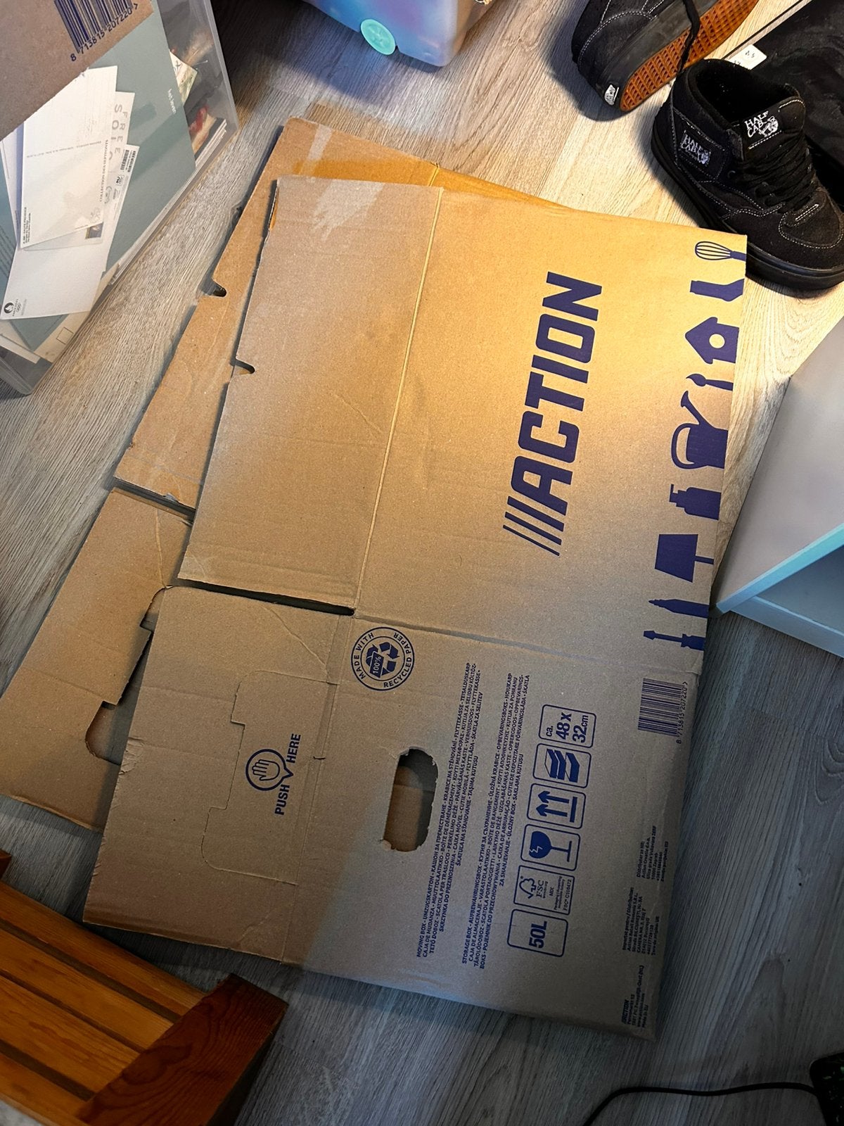 50x verhuis dozen, Ophalen, Doos, Minder dan 35 cm, Zo goed als nieuw