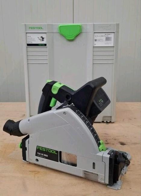 Festool TSC 55 REB accu invalzaag cirkelzaag, Ophalen, Invalzaag, Zo goed als nieuw, 30 tot 70 mm