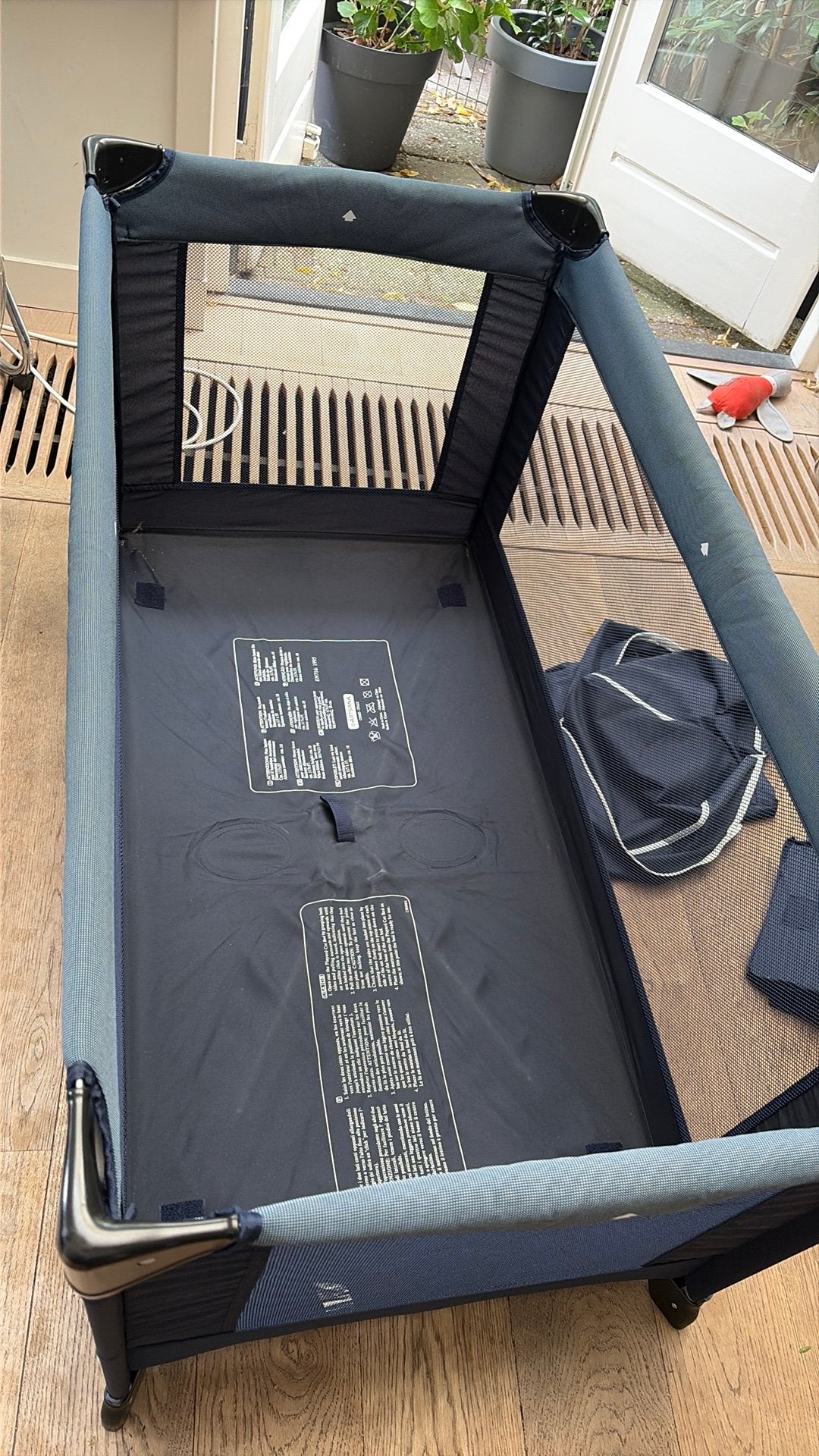Chicco campingbedje met Prenatal matras, Ophalen, Zo goed als nieuw, Minder dan 140 cm, Matras