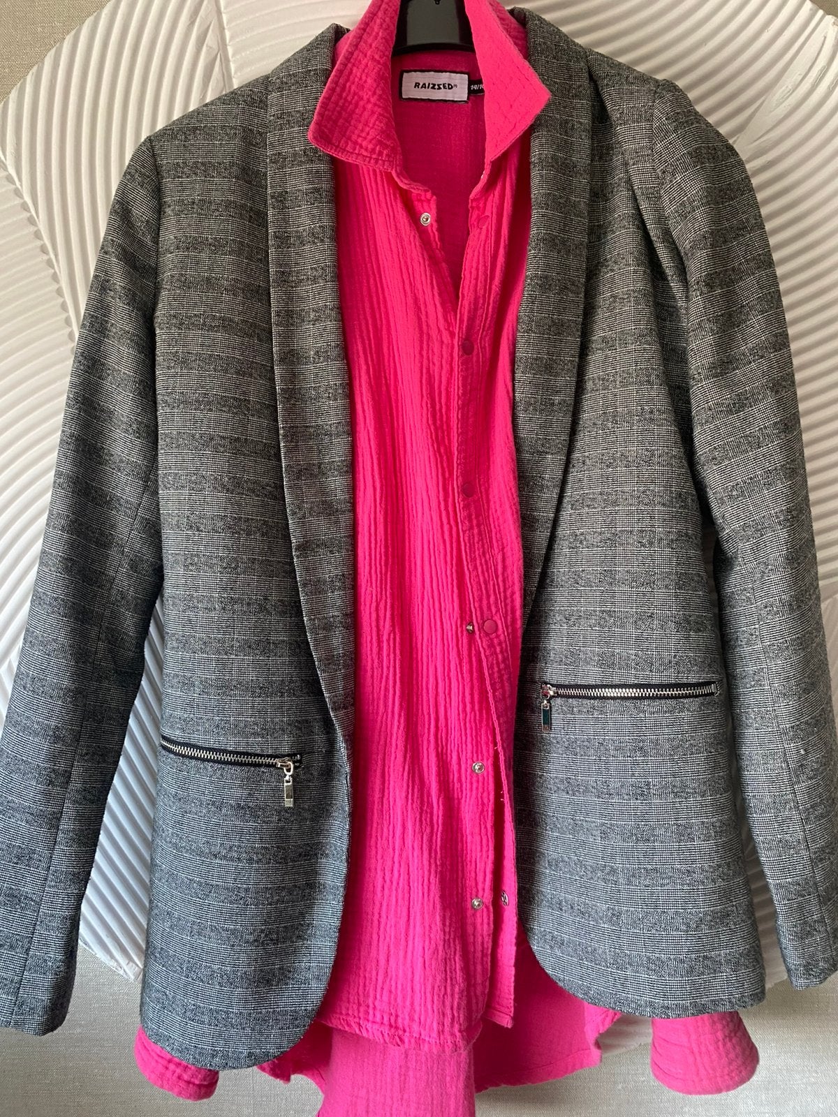Blazer / jasje maat XS en roze blouse, Ophalen of Verzenden, Zo goed als nieuw, Jasje, Maat 34 (XS) of kleiner