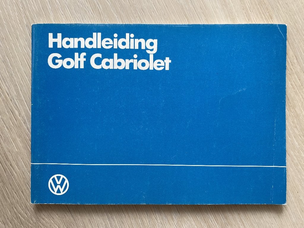 Nederlandstalige handleiding VW Golf 1 Cabrio ’84 (Typ 155), Ophalen of Verzenden